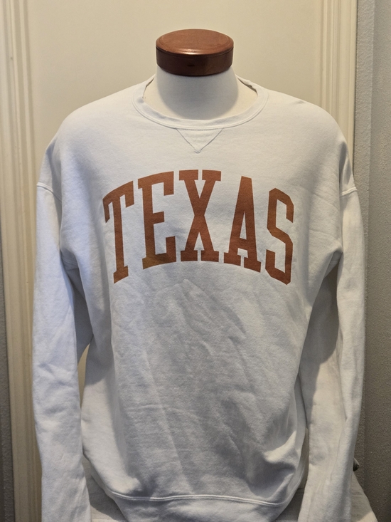 Comfort Wash Other - ComfortWash Texas Longhorns Vintage Style White Crewneck Sweatshirt, Large